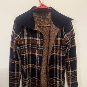 Tahari XS Plaid Cardigan